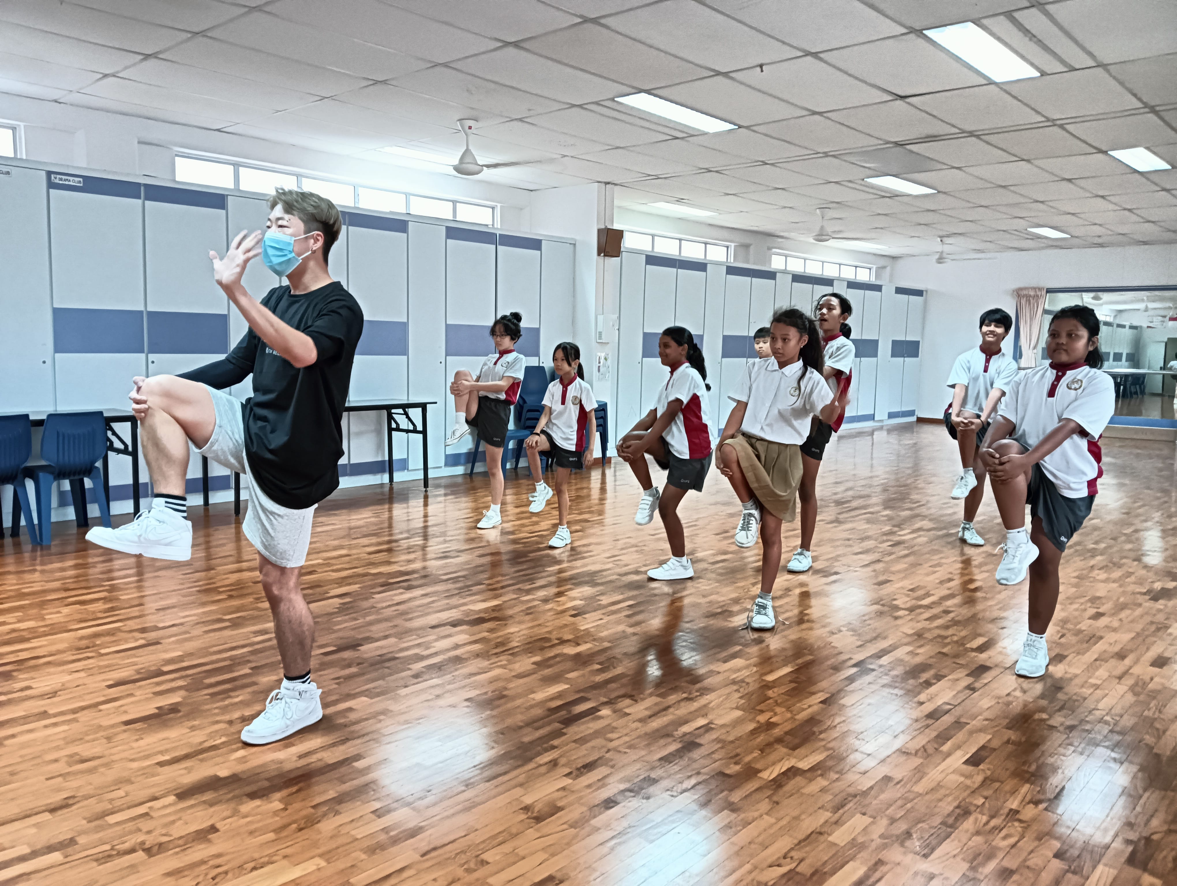student learning KPOP dance as part of enrichment program